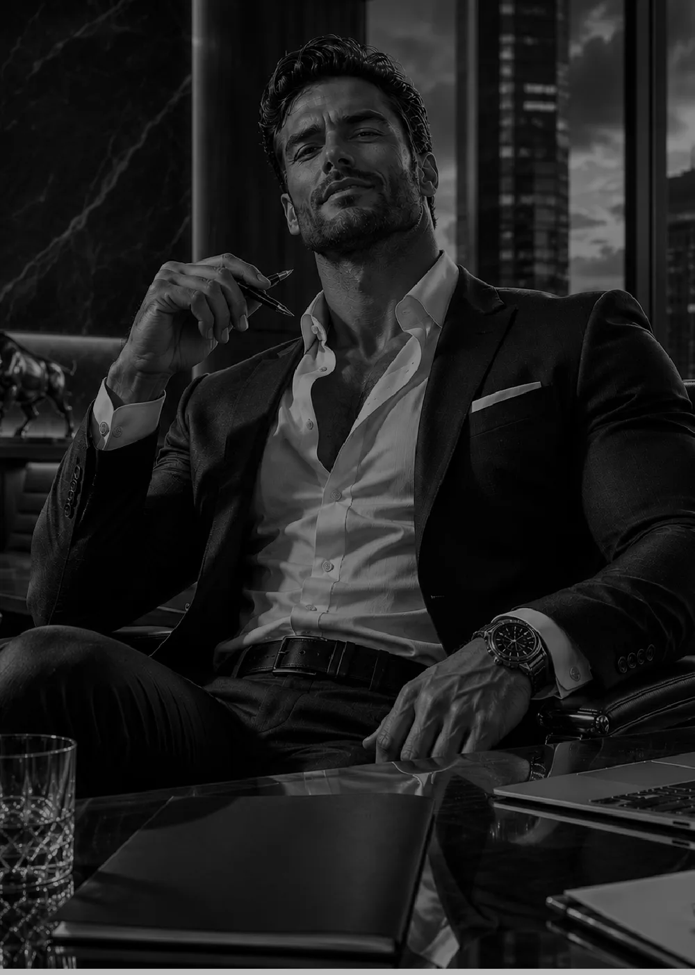 Executive professional seated in an office